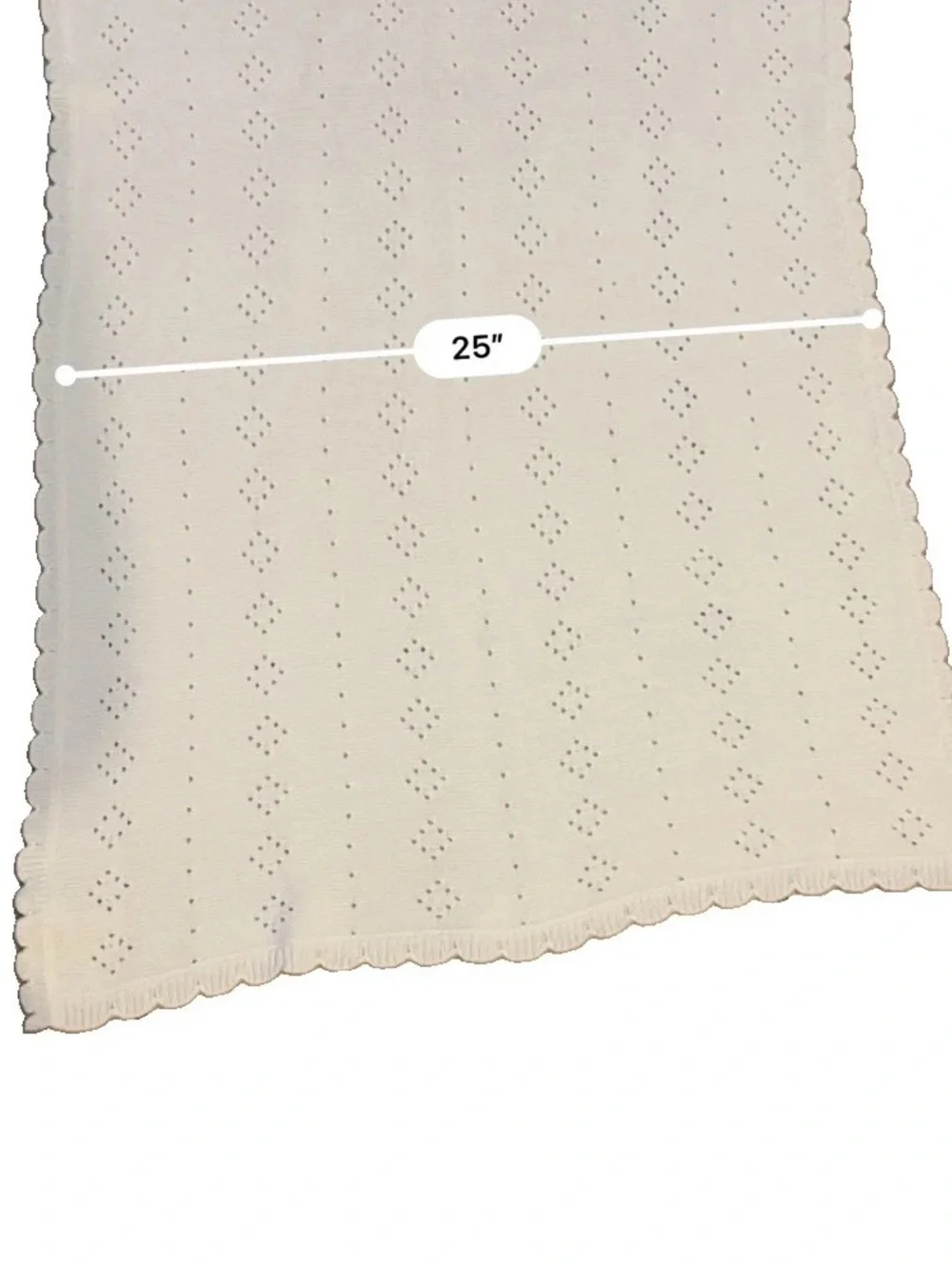 Bambini Knitted Baby Blanket In White Smoke Free Pet Free Nursery Baby Shower